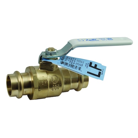 Apollo Valves 77VLF10801 Manual 2-Way Ball Valve, Press, Brass