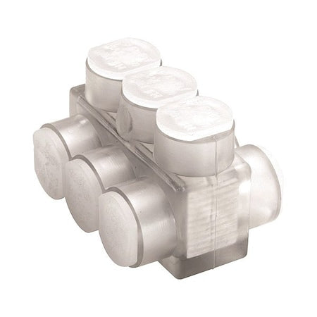 Burndy BIBD6006 MultitapConnector, Aluminum, Clear, Hex, 6Port