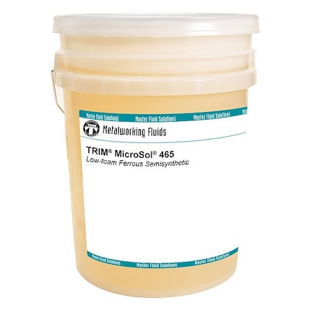 Trim MS465-5G Coolant, MicroSol 465, Semisynthetic, 5 gal, Pail, Light Yellow to Amber