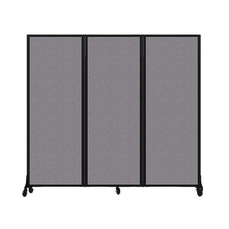 Screenflex BFSL6005-B-DB Room Divider, Black, 72 in H, 125 in W