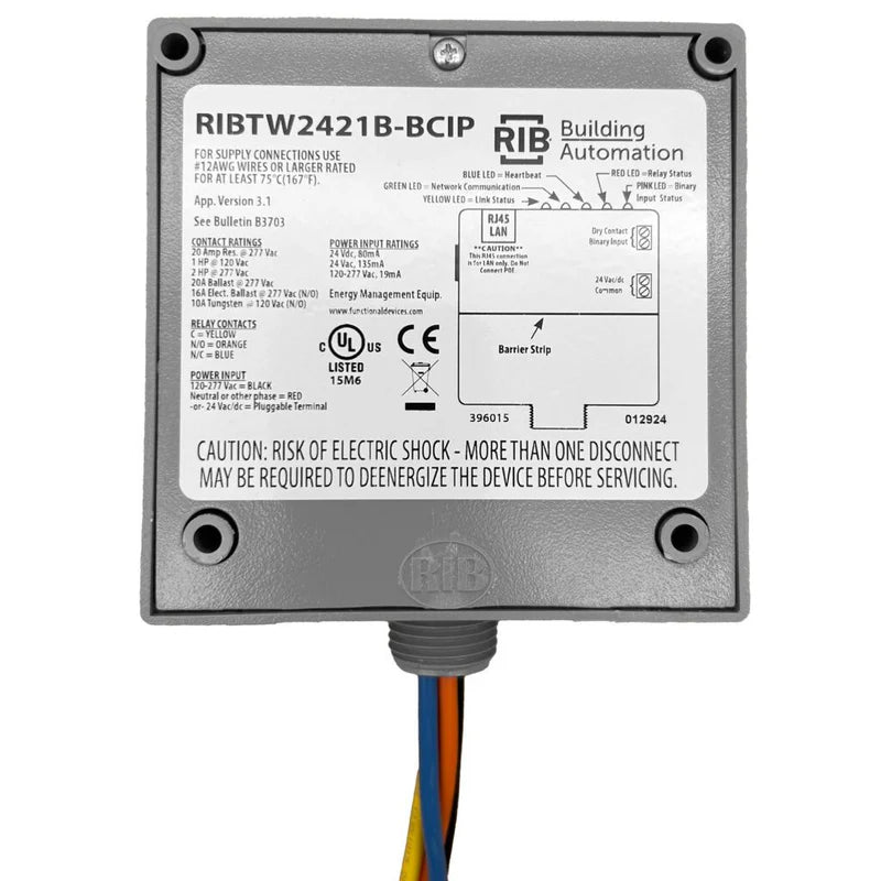 RIBTW2421B-BCIP Functional Devices BACnet IP Network Relay