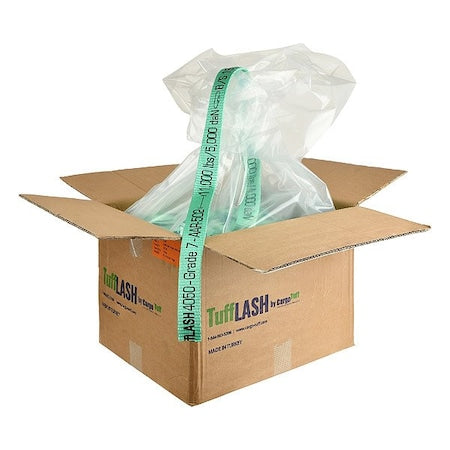 Cargo Tuff LL-TUFFLASH4050 Plastic Strapping, 1-5/8 in W, 0.12 in Thick, 670 ft L, 11,000 lb Break, Hand