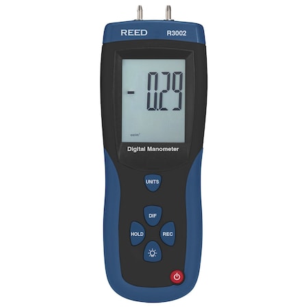 Reed Instruments R3002 Digital Manometer, Gauge / Differential, 5 psi