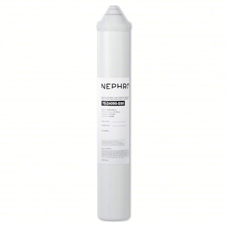 Nephros 70-34095-E60 Quick-Connect Filter, 2.5 gpm, 3 in Dia