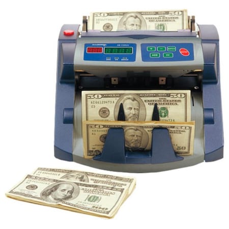 Accubanker AB1100 BillCounter, Blue, 6-11/16 in H, 10-13/16 in W