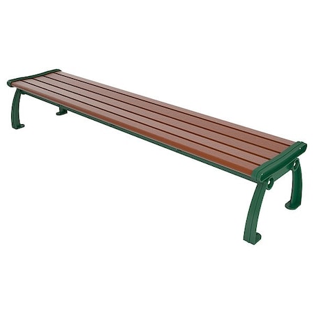 Ultrasite PB 8BROGFHERBAC Outdoor Bench, 96 in L, Brown