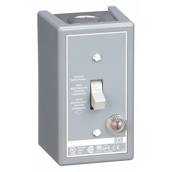 2510FG1P Square D Manual Motor Starter, 1 Pole, Toggle, 16 A