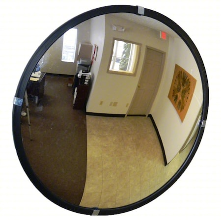 Fred Silver PLX-36 Convex Security Mirror, Acrylic, 36 in, Hardboard, Round, 180 Degrees Viewing Angle