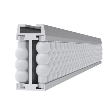 Mason Plastics MP687D4 ConvGuide, Silver, Aluminum, 4'L, Lane Divider