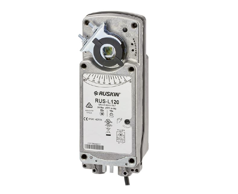 RUS-L120 Ruskin Electric On/Off Spring Return Actuator 120V