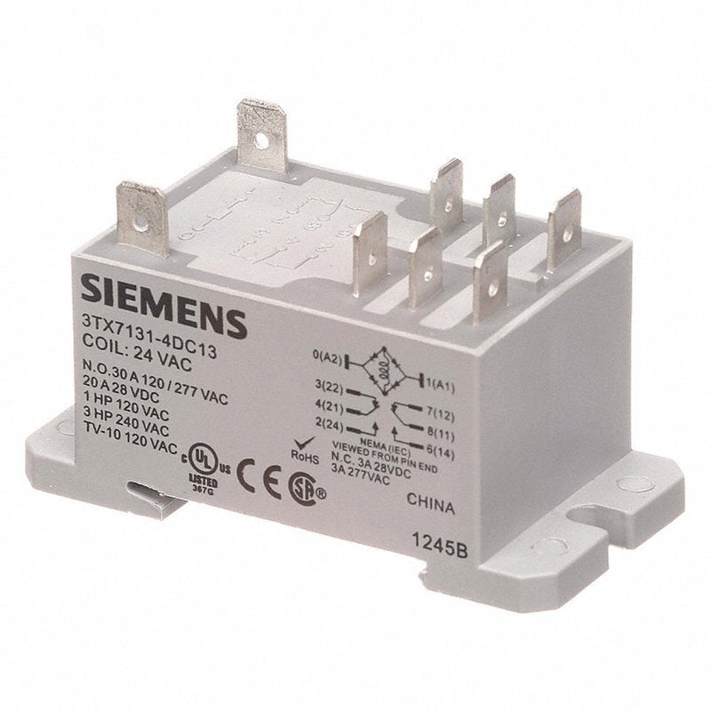 3TX7131-4DC13 Siemens 24V DPDT panel mount relay