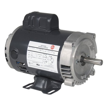U.S. Motors D1C2J14C Capacitor-Start General Purpose Motor, 1 hp HP, 115/208-230V AC Voltage, 143TC Frame