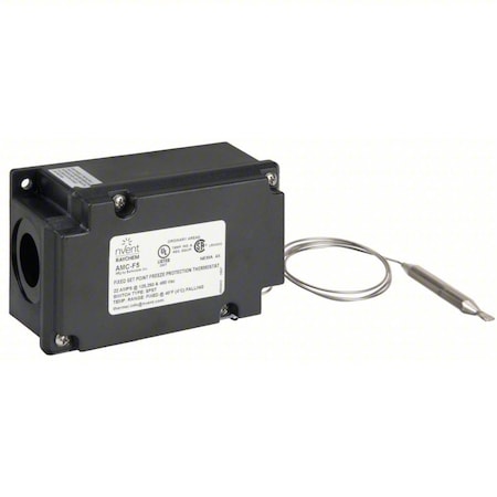 Raychem AMC-F5 Line Voltage Mechanical Thermostat, Heat Only, -30 to 140 F, 125 to 480V AC, 1H