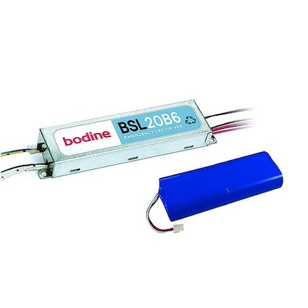 Bodine BSL20B6UEK55SBI1 LED Emergency Driver, Galvanized Steel, 20 W