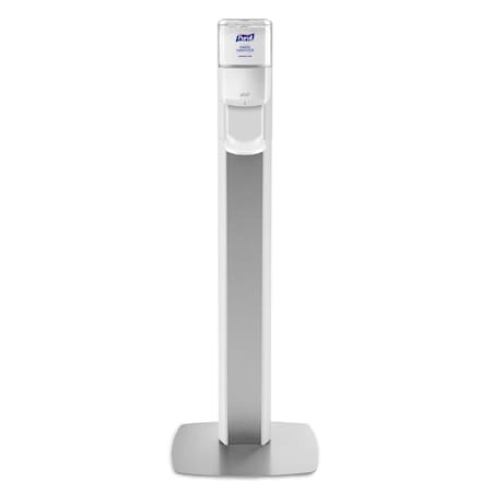 Purell 7308-DS-SLV Hand Sanitizer Dispenser, Floor Mount, White with Silver Panel (dispenser included)