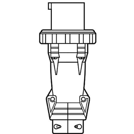 Pass & Seymour PS530P7W Pin And Sleeve Plugs, 30 A, 277/480V AC, Three Phase, 4 Pole, Style 2 Grounding, Red