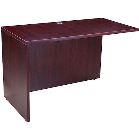 Boss Office Products N196-M Desk Return, 24 x 29 1/2 x 42 in, Mahogany