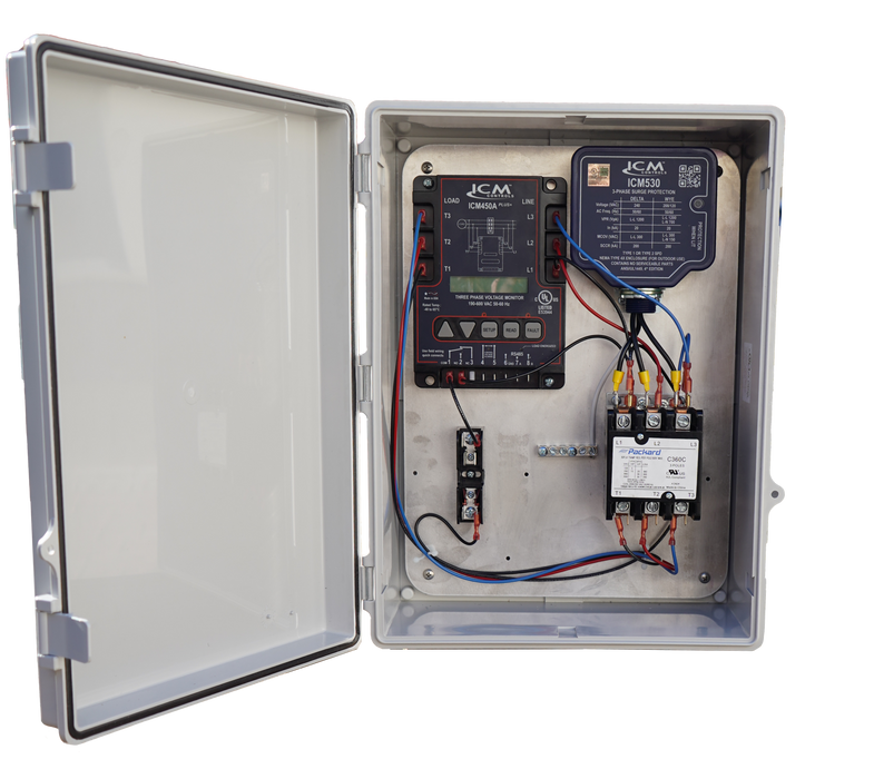 3VMS-60-208 ICM Controls 3-Phase voltage monitor and surge protection (60A)