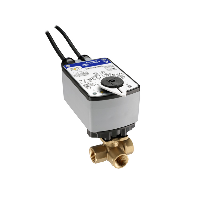 VG1845AB+9A4GGA Johnson Controls Electric Actuator 3-Way Ball Valve (1/2 in NPT)