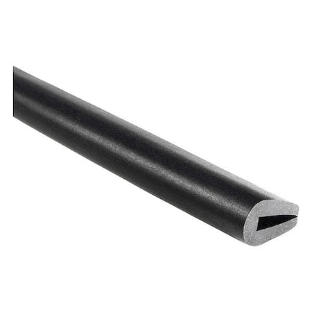 Trim-LOK X1012-100 Rubber Edge Trim, 100 ft L, Black, 3/8 in W
