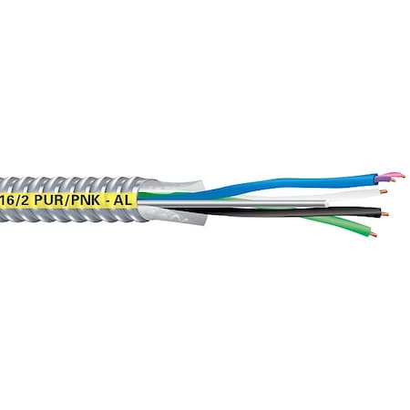 Southwire 59224701 Metal Clad Building Cable, MC, 12 AWG, 2C with Ground C, Green, Aluminum, Solid, 600V AC, 250 ft