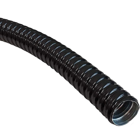 Electriduct WL-ED-PSC-0625-100 Liquid-Tight Flex Metal Conduit, 5/8 in Trade Size, 100 ft, 3-3/8 in Bend, Steel, Black