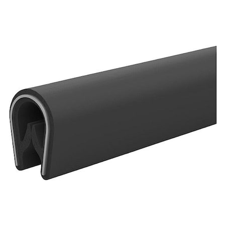 JW Winco 2184-9.5-SW-50 Edge Trim Seal, 50 m. L, Black
