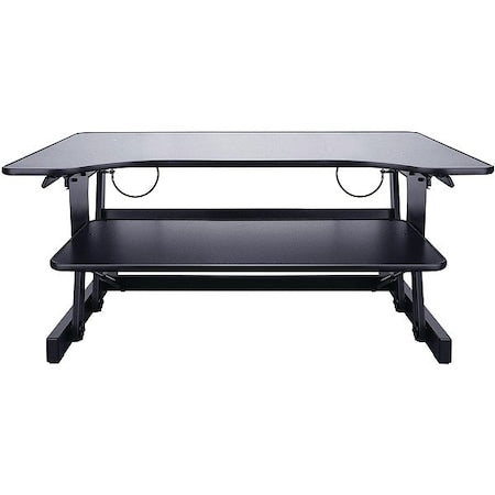 Lorell LLR81974 Standing Desk Converter, 32 in W, Black