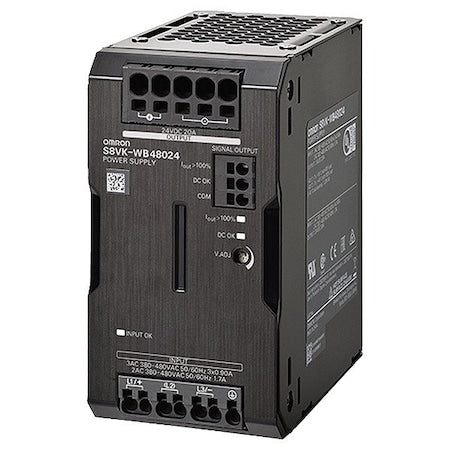 Omron S8VK-X12024A-EIP Power Supply, 100/240V AC, 24V DC, 120 W, 5 A, DIN Rail