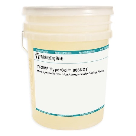 Trim HS888NXT-5G Cutting Fluid, HyperSol 888NXT, Synthetic, 5 gal, Pail, Golden Yellow