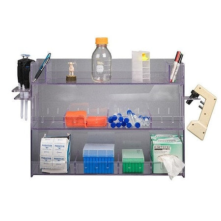 Poltex BENCHTOP24-BRK-PIPTRBRK Lab Bulk Bin, Clear, 24 3/4 in L