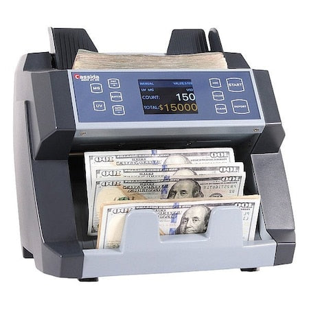 Cassida 6600UVMG Bill Counter, Gray, 8-1/8 in H, 15 in W