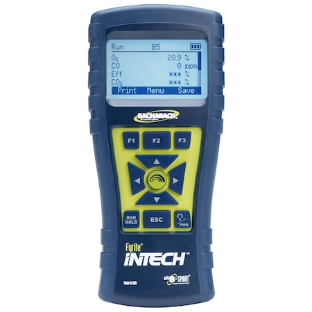 Bacharach H0024-8511 Combustion Analyzer: INTECH BASIC O2, B-SMART CO, Carrying Case/CO Sensor/Filter/HoseO2 Sensor/Probe