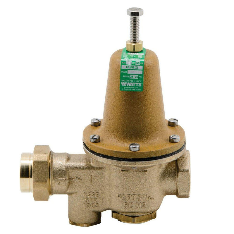 0009192 Watts Pressure Reducing Valve, 1-1/2 in. Union FNPT x FNPT
