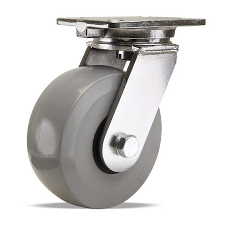 Hamilton S-CHS-83HDUYB PlateCaster, Swivel, Polyurethane, 10 1/2