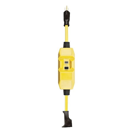 Southwire 26020002-6 GFCI, Yellow, 2 ft, 1 Outlet, 14 AWG