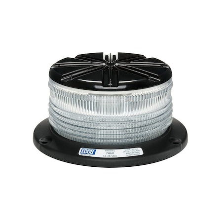 Ecco 7460CC Led Beacon, Low Profile, 12-36Vdc, Clear