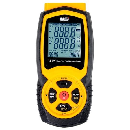 UEI Test Instruments DT720 Thermometer, LCD, 1.75 in, Thermocouple