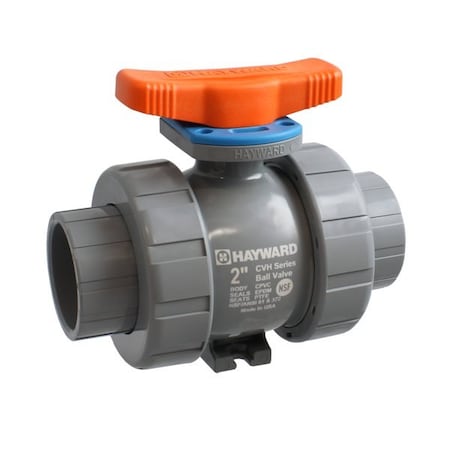 Hayward Flow Control CVH2200ASTE0A00 Manual 2-Way Ball Valve, True-Union, CPVC