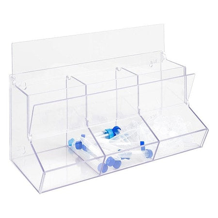 Poltex BLKBNLDTRI6-T Lab Bulk Bin, Clear, 19 in L
