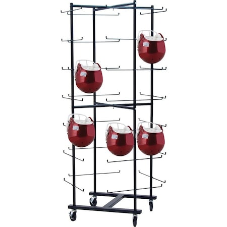 Champion Sports FBWR Rolling FootBall, Helmet Rack, Up to 56
