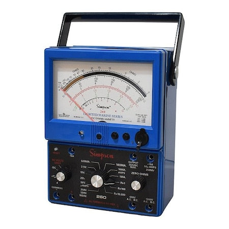 Simpson Electric 12509 AnalogMultimeter, Sealed Marine, Lighted