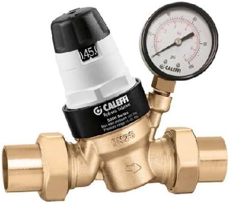 535341HA Caleffi 535H Series Reducing Valve with Pressure Gauge, Female 1/2 NPT