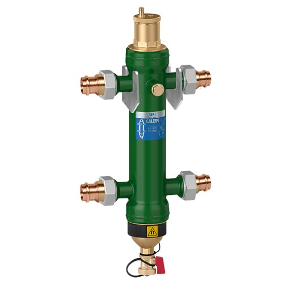 549597A Caleffi 4-in-1 Magnetic Hydraulic Separator with 1-1/4