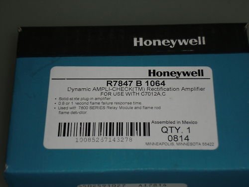 R7847B1064 Honeywell Flame Amplifier Rectification Amp (0.8 or 1.0 sec)