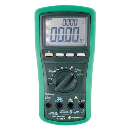 Greenlee DM-810A DigitalMultimeter, TRMS, 10A, 1000V AC/DC