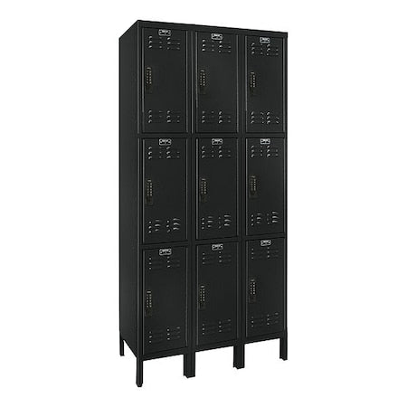 Hallowell UEL3288-3ME Locker, 12 in W, 18 in D, 24 in H