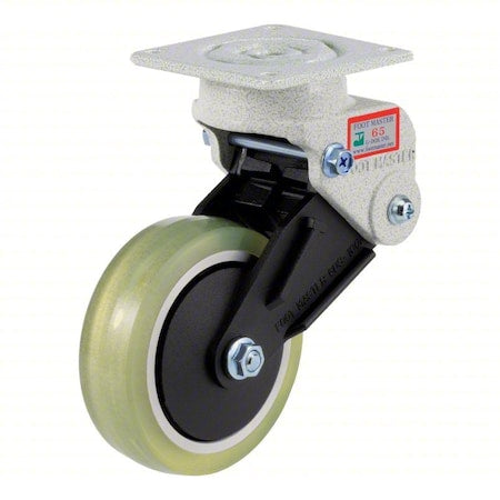 Foot Master GDS-150B-65RF Plate Caster, Rigid, Polyurethane, 230 mm H