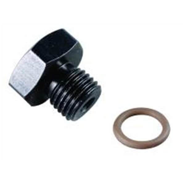 481404 Sporlan Plug with -4 AN Port (Black)