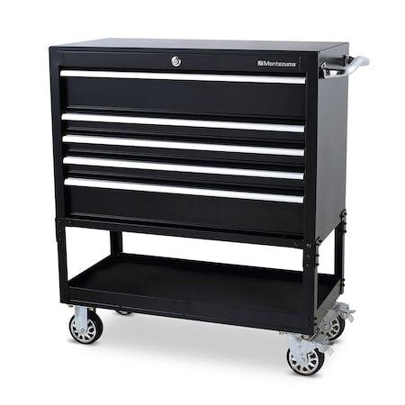 Montezuma BK3605UC Utility Cart, Black, 5-Drawer